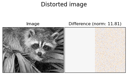 Distorted image, Image, Difference (norm: 11.81)